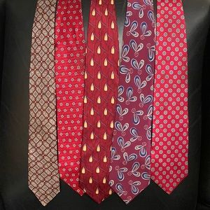 Mens assorted red and blue silk ties